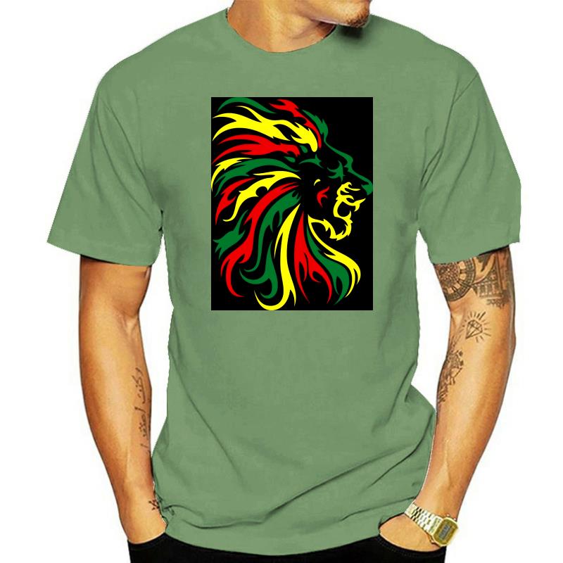 Men's Fashion Casual Lion Print T-Shirt Top Angelwarriorfitness.com