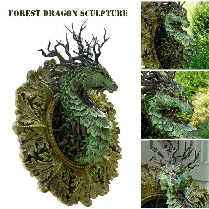 Mirror Dragon Forest Dragon Garden Ornament Crafts Angelwarriorfitness.com