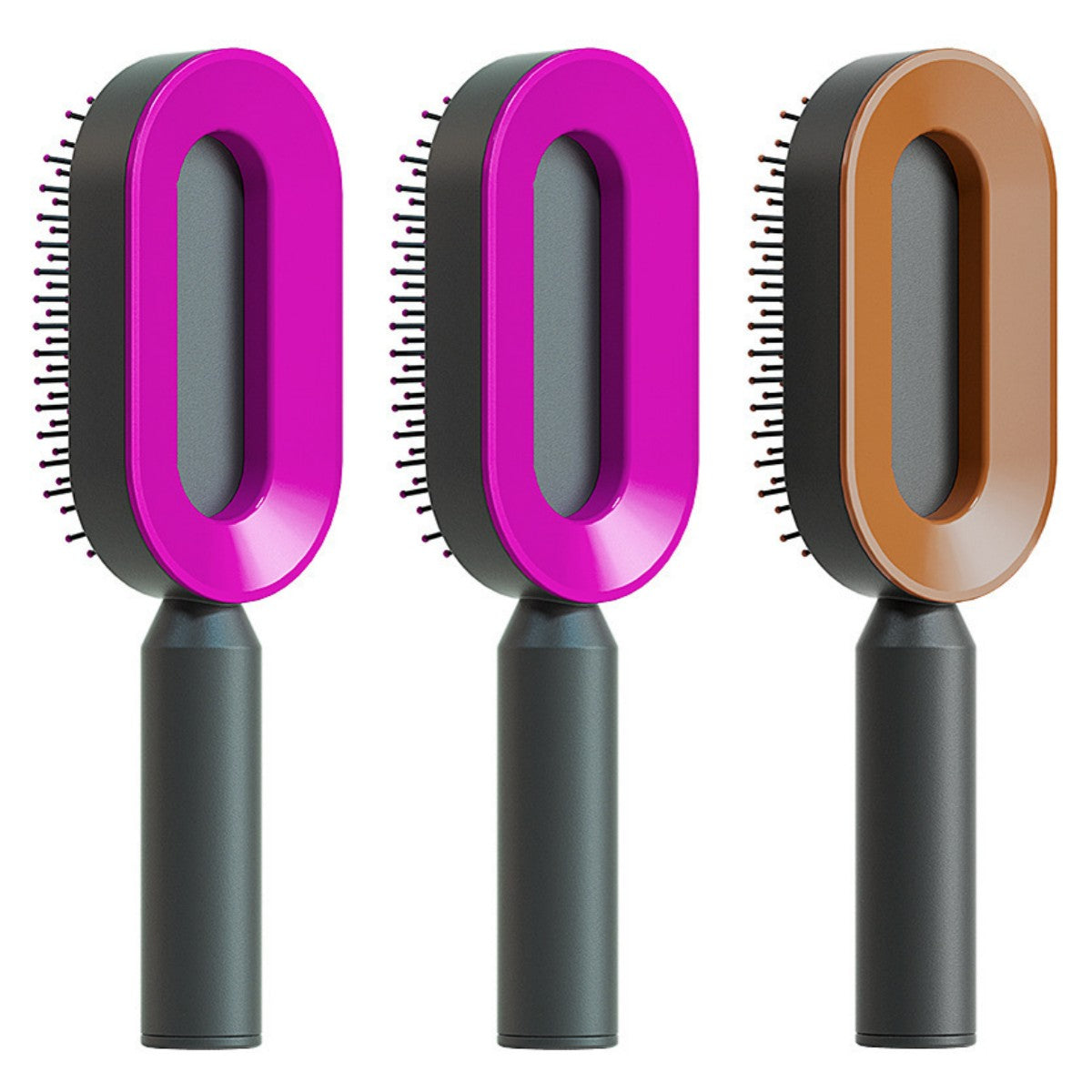 Self Cleaning Hair Brush For Women One-key Cleaning Hair Loss Airbag Massage Scalp Comb Anti-Static Hairbrush Angelwarriorfitness.com