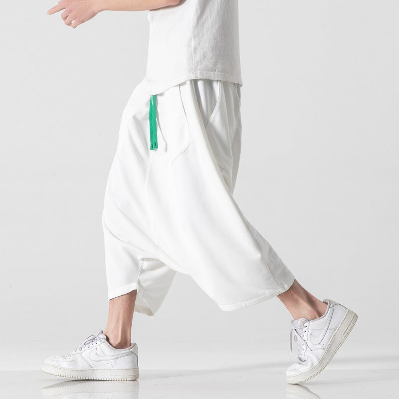 Mens Fashion Casual Loose Straight Wide Leg Pants Angelwarriorfitness.com