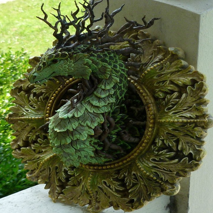 Mirror Dragon Forest Dragon Garden Ornament Crafts Angelwarriorfitness.com