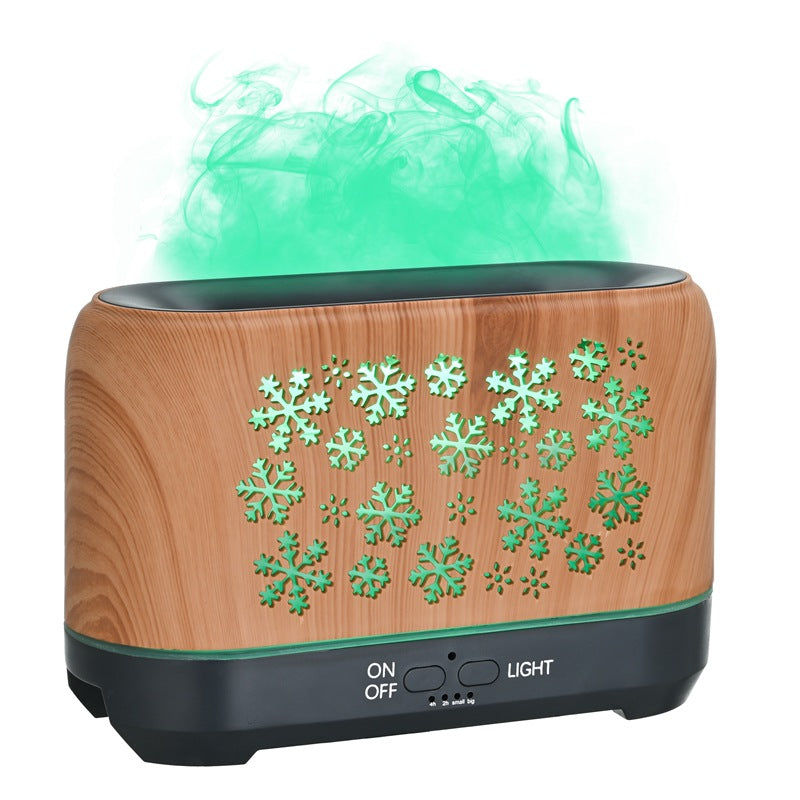 Christmas Snowflake Pattern Humidifier Household Colorful Aromatherapy Humidifier Atmosphere Colorful Diffuser Angelwarriorfitness.com