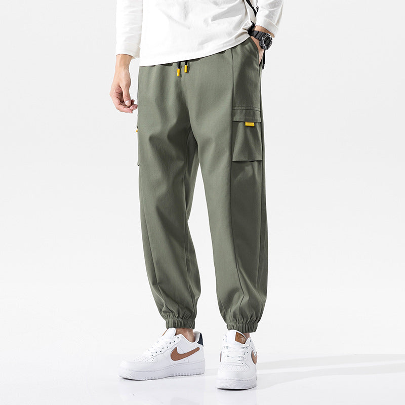 Overalls Mens Trendy Brand Harem Pants Sports Feet Nine-point Beam Feet Casual Pants Angelwarriorfitness.com