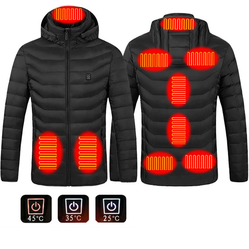 New Heated Jacket Coat USB Electric Jacket Cotton Coat Heater Thermal Clothing Heating Vest Men's Clothes Winter Angelwarriorfitness.com