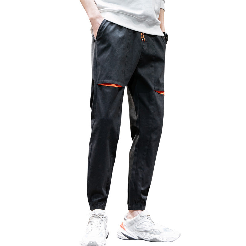 Overalls Mens Trendy Brand Harem Pants Sports Feet Nine-point Beam Feet Casual Pants Angelwarriorfitness.com