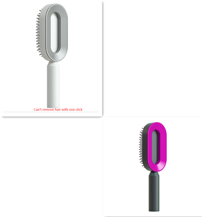 Self Cleaning Hair Brush For Women One-key Cleaning Hair Loss Airbag Massage Scalp Comb Anti-Static Hairbrush Angelwarriorfitness.com